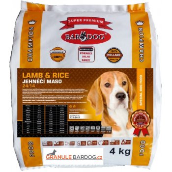 Bardog Super Prémium Lamb Rice 24/14 4 kg