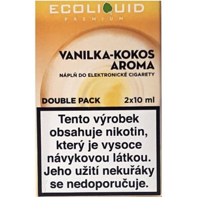 Ecoliquid Premium 2Pack Vanilla Coconut 2 x 10 ml 3 mg – Hledejceny.cz