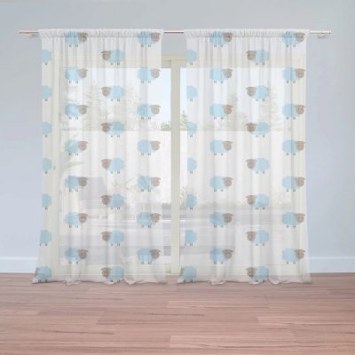 Záclony Modré ovce: 2 ks - 150x250 cm - Sablio – Hledejceny.cz