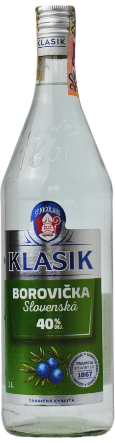St.Nicolaus Borovička Slovenská 40% 1 l (holá láhev)