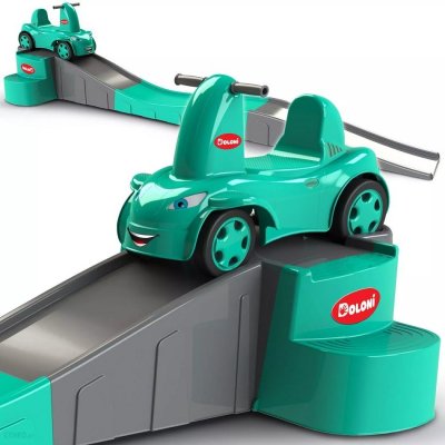 Doloni Dráha s odrážedlem 300 cm šedo-tyrkysová – Zbozi.Blesk.cz