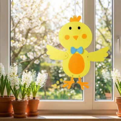 Velikonoční závěsná dekorace kuřátko z filcu – Hledejceny.cz