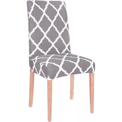 Potah na židli elastický, šedý, maroko SPRINGOS SPANDEX – Zboží Mobilmania