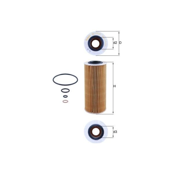 Olejový filtr pro automobily Olejový filtr MAHLE OX 177/3D