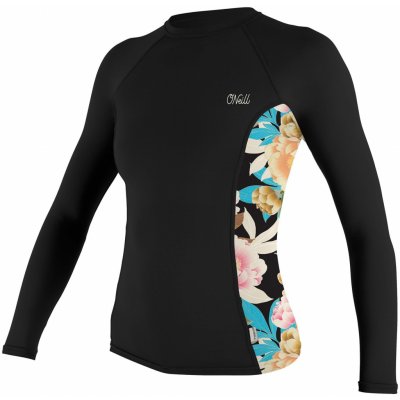 O'Neill Wms Side Print L/S Rash black/mikah floral – Zboží Dáma
