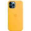 Pouzdro a kryt na mobilní telefon Apple Apple iPhone 12 Pro Max Silicone Case with MagSafe Sunflower MKTW3ZM/A