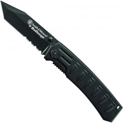 Smith and Wesson CK112S Bullseye Linerlock Coated Serrated Stainless Steel Tanto Blade