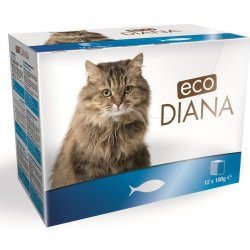 Diana eco Cat rybí kousky v omáčce 12 x 100 g