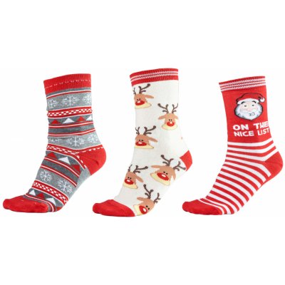 VFstyle dámské vánoční ponožky CHRISTMAS 2+1 zdarma 3 ks