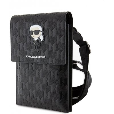 Karl Lagerfeld Saffiano Monogram Ikonik NFT černé – Zboží Mobilmania