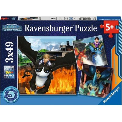 Ravensburger puzzle 056880 Jak vycvičit draka: Devět království 3 x 49 dílků