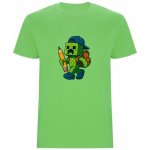 Dětské tričko minecraft creeper do školy světle zelená – Zboží Mobilmania