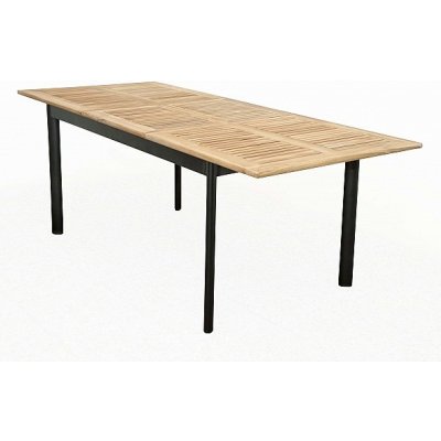 DOPPLER Hliníkový stůl rozkládací CONCEPT 150/210x90 cm (teak) – Zbozi.Blesk.cz