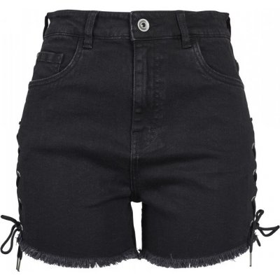Ladies Highwaist Denim Lace Up Shorts
