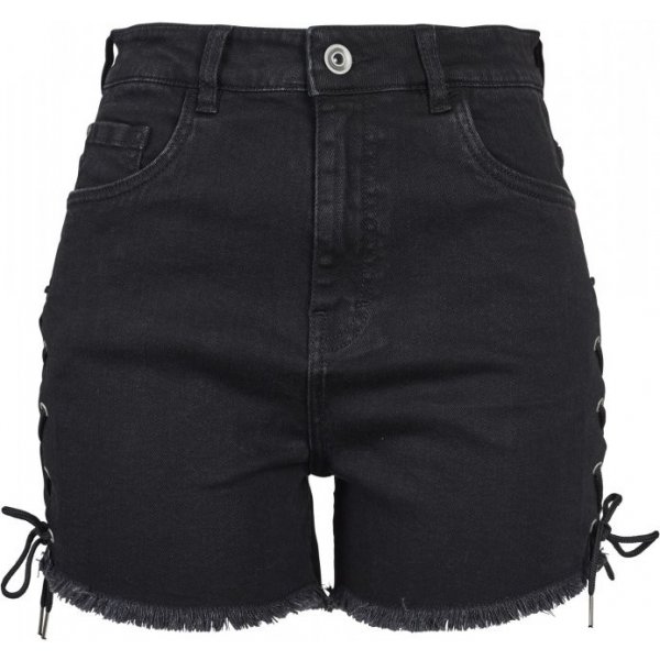 Dámské šortky Ladies Highwaist Denim Lace Up Shorts