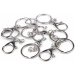 Karabina s kroužkem a řetízkem nikl – Zboží Dáma