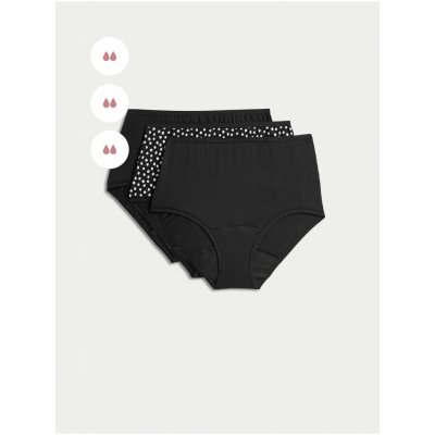 Marks & Spencer dámských menstruačních kalhotek v černé barvě 3 ks – Zboží Mobilmania