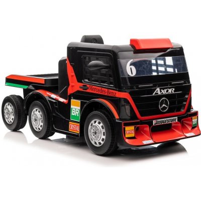 Tomido elektrický kamion Mercedes Axor s návěsemMP4 červený