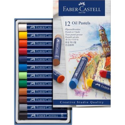 Olejové pastely Faber-Castell 12 barev – Zboží Mobilmania