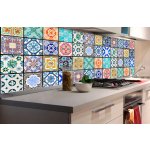 Dimex KI180-079 Samolepící fototapeta do kuchyně Vintage tiles rozměry 180 x 60 cm – Sleviste.cz