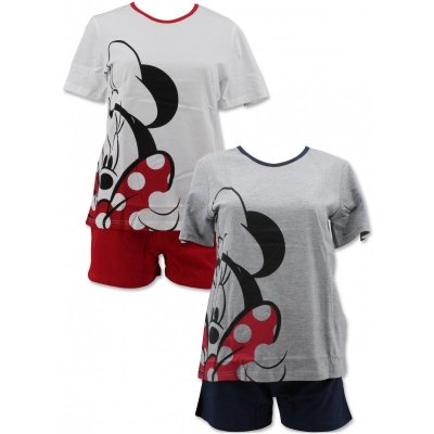 Setino Disney Minnie Mouse dámské letní pyžamo šedá – Zboží Mobilmania