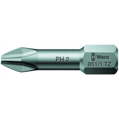 Wera 056505 Bit PH 1 851/1 TZ. Šroubovací bit 1/4 Hex 25 mm pro křížové šrouby Phillips – Zboží Mobilmania