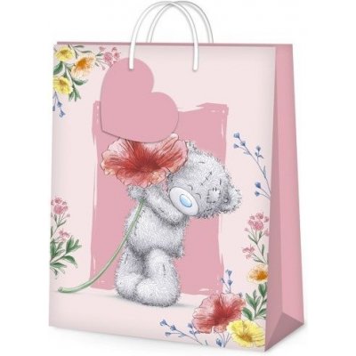 Albi Dárková taška Me to You - Růžová květina - střední 23x18x9,5cm – Zboží Mobilmania
