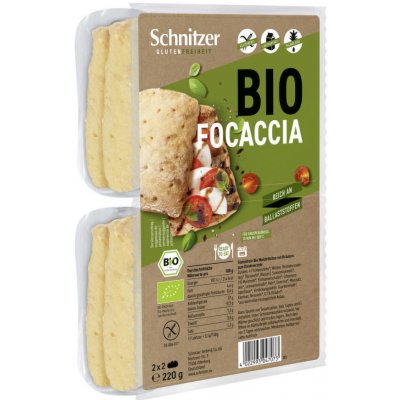 Focaccia bezlepková 220 g BIO SCHNITZER – Zboží Dáma