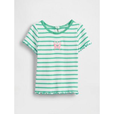 GAP Baby žebrované tričko s logem Zelená – Zboží Dáma