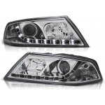 PŘEDNÍ XENONOVÁ SVĚTLA, SVĚTLOMETY, LAMPY ŠKODA OCTAVIA II 2004-2008, LED DAYLIGHT, CHROMOVÉ – Hledejceny.cz