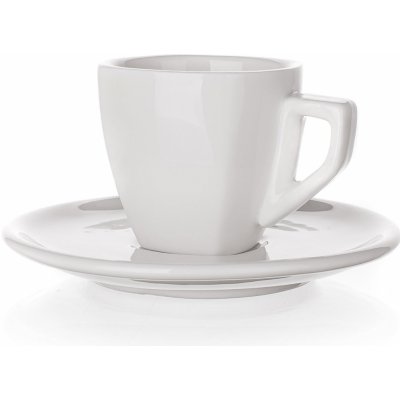 BANQUET šálek + podšálek square ALBA BÍ porcelánový 60 ml – Hledejceny.cz
