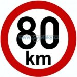Tanatech Samolepka rychlost 80 km/hod 15cm – Sleviste.cz