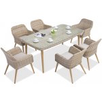 Garden Point polyratanový zahradní Cordoba pro 6 sandy GAP058 – Zboží Dáma