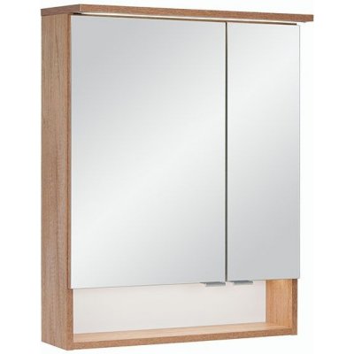 BPS-koupelny Zrcadlová skříňka závěsná s LED osvětlením Doris 60 ZS – Zboží Mobilmania