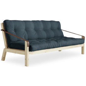 Sofa POETRY by Karup 100*200 cm natural + futon petrol blue 757