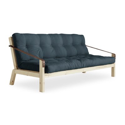 Sofa POETRY by Karup 100*200 cm natural + futon petrol blue 757