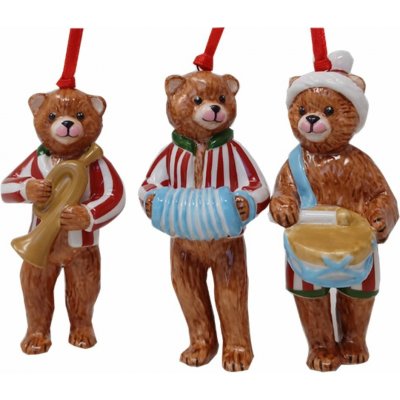 Nostalgic Ornaments vánoční závěsné ozdoby medvídci, 3 ks, Villeroy & Boch – Zboží Dáma