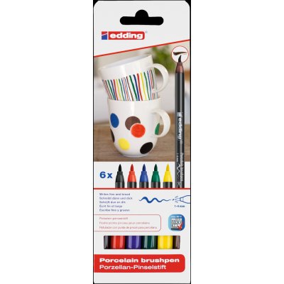 Popisovače na porcelán Edding 4200 6 ks základní barvy – Zboží Mobilmania