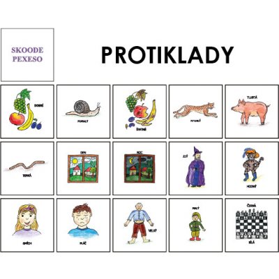 Pexeso v rámu na zeď na plot Protiklady – Zboží Mobilmania