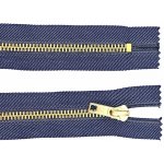 Pro Háčkování Kovový zip nedělitelný 10 cm, Ø 6 mm modrý jeans – Zboží Mobilmania