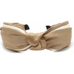Saténová čelenka s uzlem Barva: béžová – Sleviste.cz