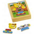 HJ Toys Oblékací puzzle Šatní skříň Medvídek