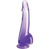 Dilda Pipedream King Cock Clear 10" Cock with Balls purple dildo