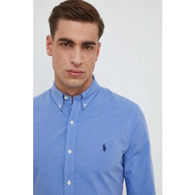 Polo Ralph Lauren pánská košile slim s límečkem button-down 710928254 modrá – Zboží Mobilmania