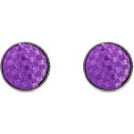 LMK manžetové knoflíčky Kostičky fialové – Zboží Dáma