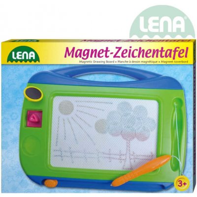 LENA Tabulka magnetická barevná 32x25x3cm set s tužkou a 2 razítky 43065716 – Zboží Mobilmania