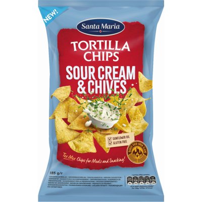 Santa Maria Tortilla chips smetana a pažitka 185 g