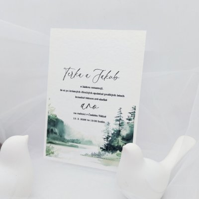 Svatební oznámení Les v mlze 1, rozměry 10,5 x 14,5 cm – Hledejceny.cz