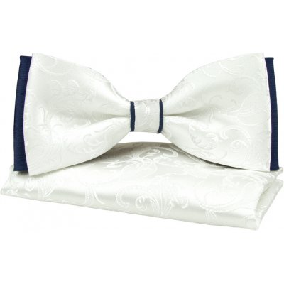 Quentino pánský s jemným vzorem včetně kapesníčku PMKVTB tllumeně bílý – Zboží Dáma