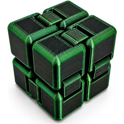 Antistresová kostka Infinity Cube Svíčkománie3D Zeleno černá lesklá – Zboží Mobilmania